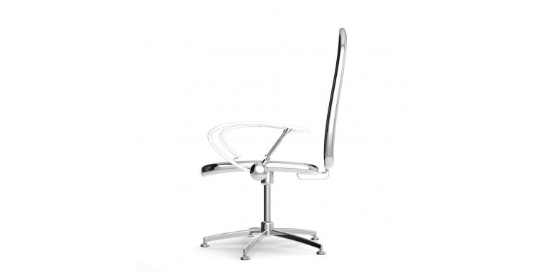 Chaise chromee en metal