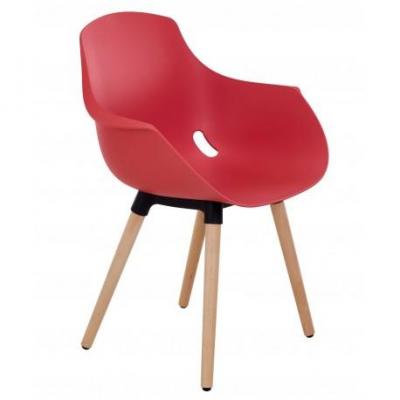 Chaise empilable de bureau style Scandinave Helene Bois  