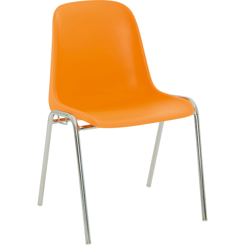 Chaise empilable de reunion jana orange