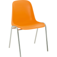 Chaise empilable de reunion jana orange